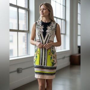 Roberto Cavalli Multicolor Floral Mini Dress